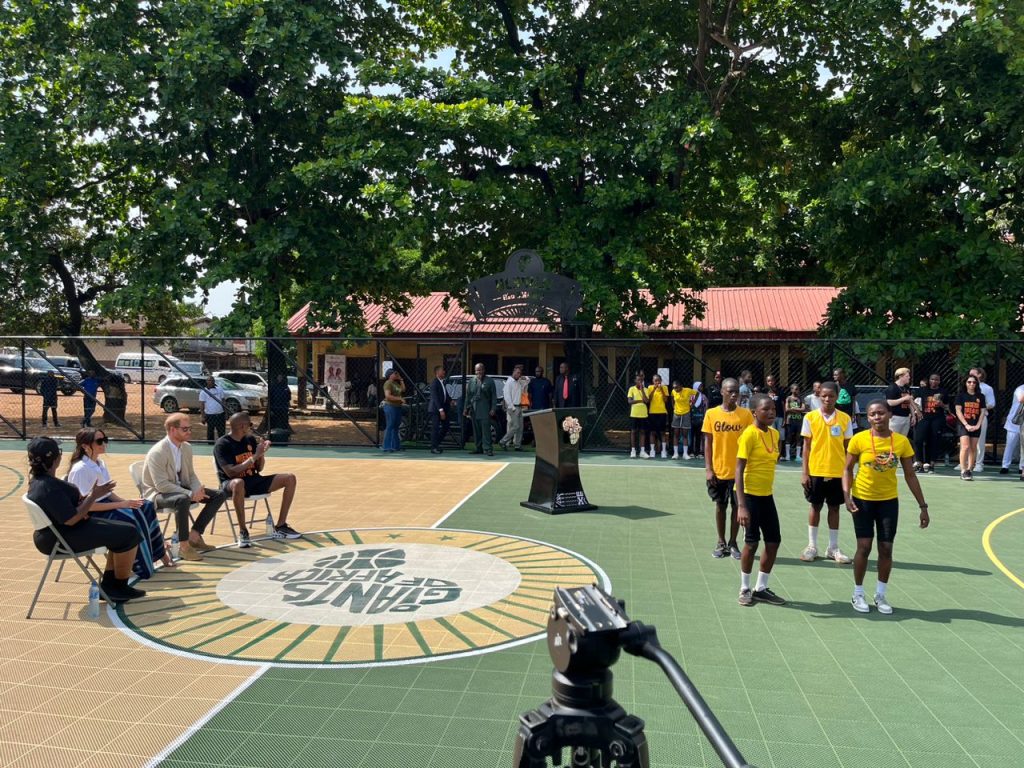 (IN PICTURES) Prince Harry, Meghan Markle & Masai Ujuri visit Secondary School in Nigeria