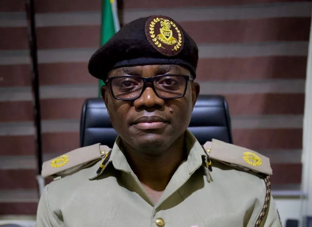 Spokesperson, Nigeria Immigration Service (NIS), A.S. Akinlabi. (News Central TV)