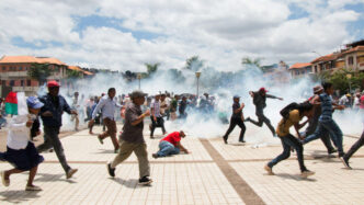 Police Tear-Gas Crowd as Madagascar Protests Escalate