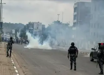 #FreeNnamdiKanu Protest: Police Deploy Tear Gas in Abuja