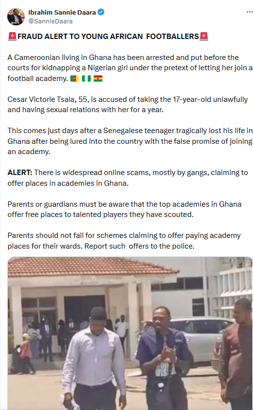 Man Nabbed Over Fake Football Academy Scam