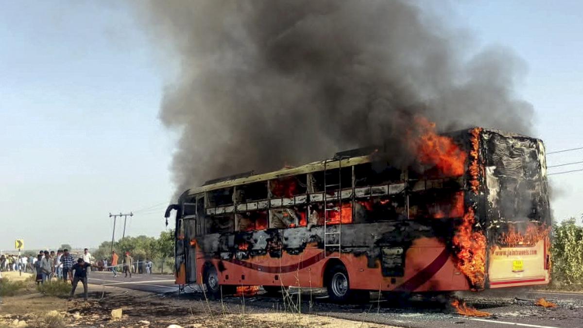 Tragic Bus Fire in Western India Claims 20 Lives