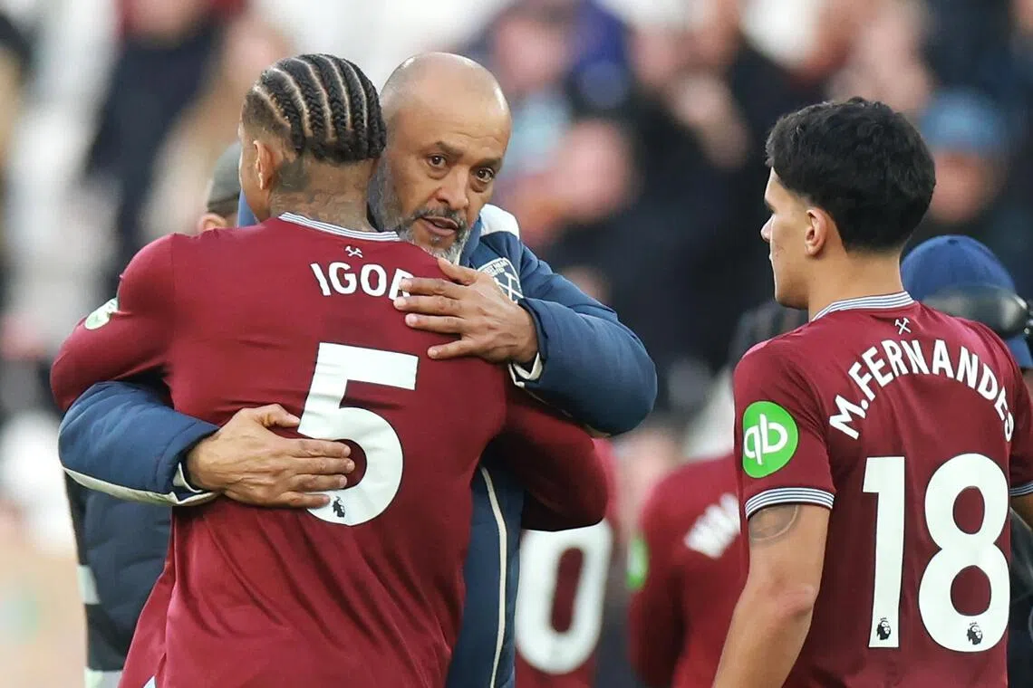 West Ham Boss Nuno Celebrates First Win