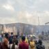 Pictures: Fire Guts Part of Arena Market in Lagos