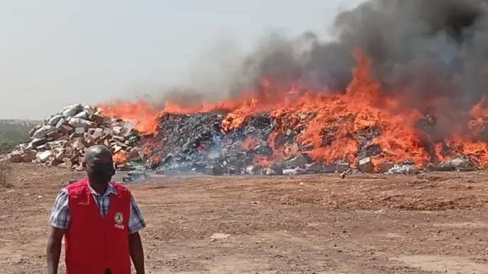 NAFDAC Destroys ₦10billion Fake Goods in Kano