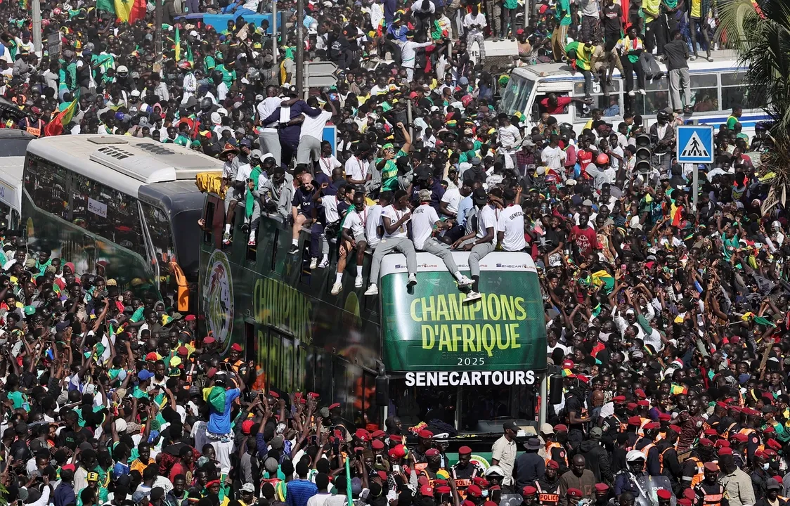 Dakar Turns Out for Senegal AFCON Parade