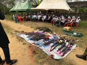 Photos: 80 Militants Surrender Arms in Cross River