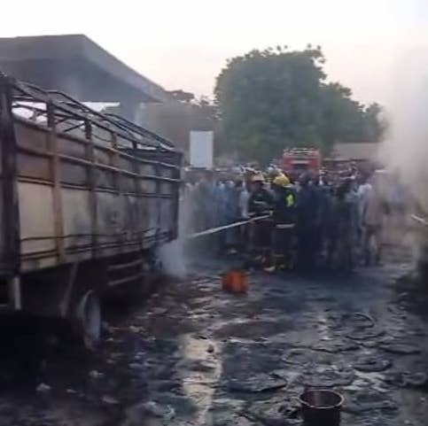 Fire Destroys Power House at Oyo Filling Station