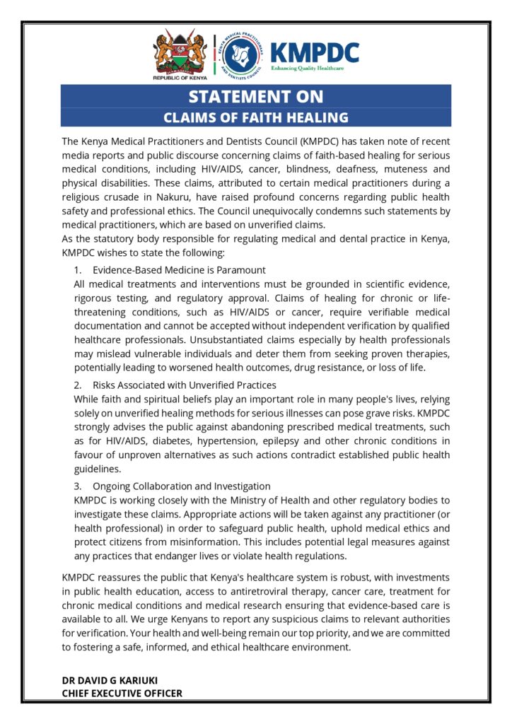 Kenya Probes Doctors Over Miracle Cure Claims