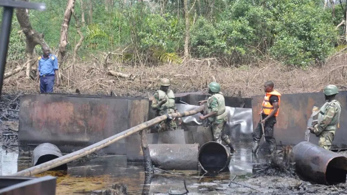 Military Destroys 53 Illegal Refineries in Niger Delta
