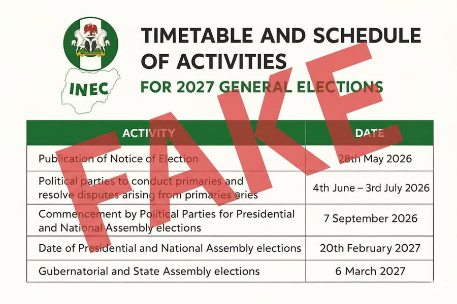 No Timetable Yet for 2027 Election - INEC