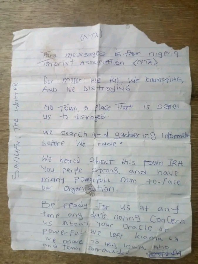 Terror Threat Letters Cause Displacement in Kwara