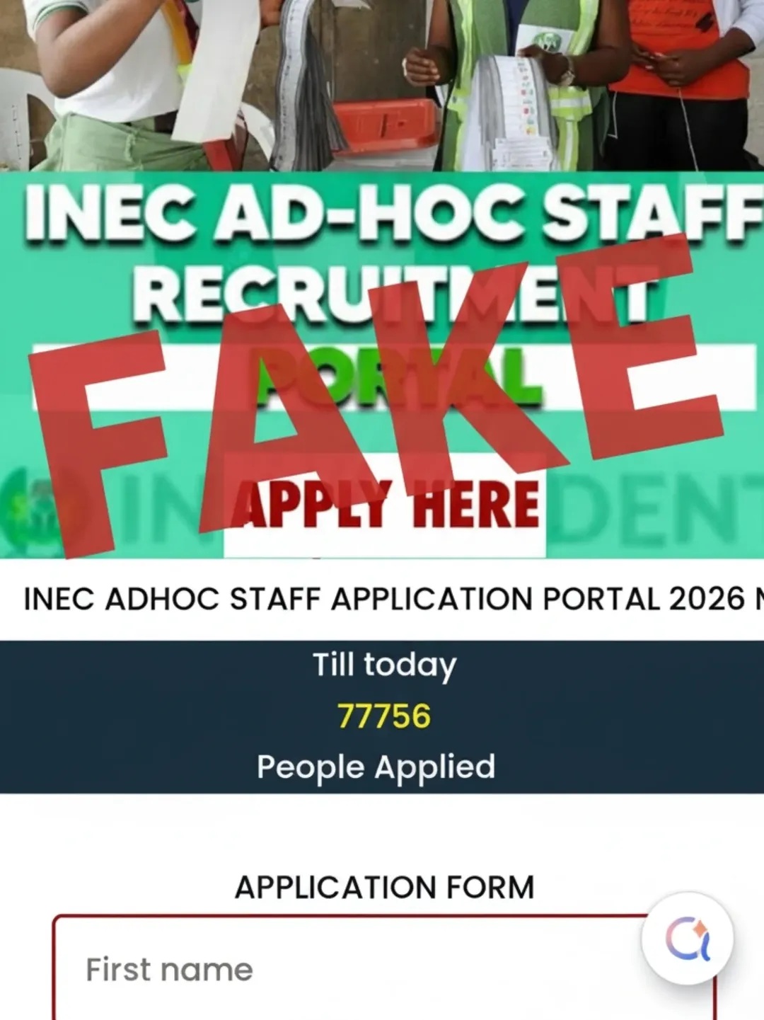 INEC Warns Against Fake 2026 Ad-Hoc Recruitment Website