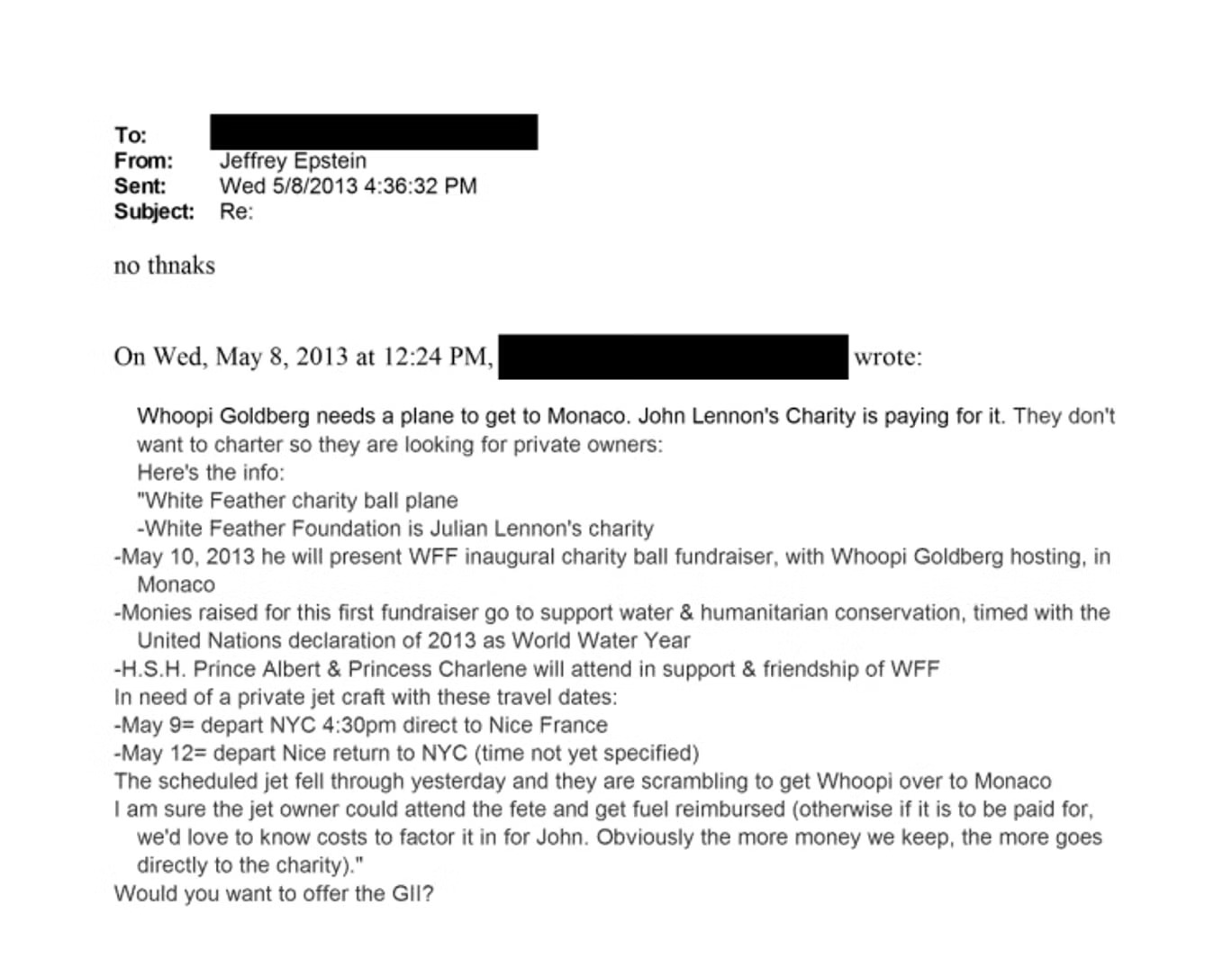 Whoopi Goldberg Denies Links to Epstein