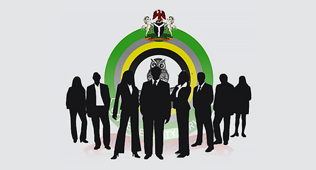 Silhouette Illustration Of DSS Officials
