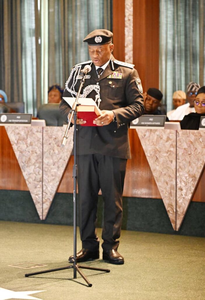 Tinubu Swears In Tunji Disu as 23rd IGP
