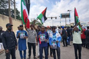 IMN Members Protest Khameini's Death in Lagos