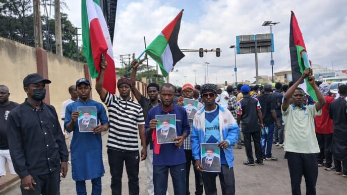 IMN Members Protest Khameini's Death in Lagos