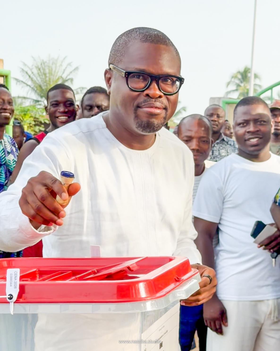 Talon-Backed Candidate Wadagni Casts Vote (News Central TV)