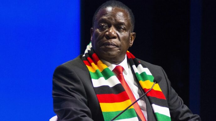 Zimbabwe’s President Emmerson Mnangagwa