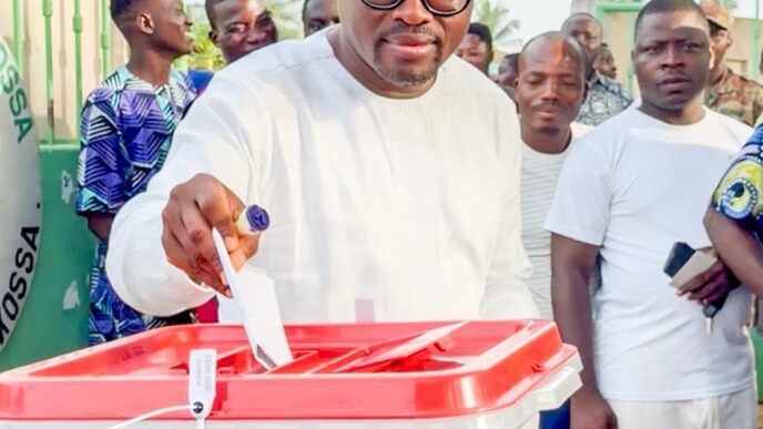 Talon-Backed Candidate Wadagni Casts Vote (News Central TV)