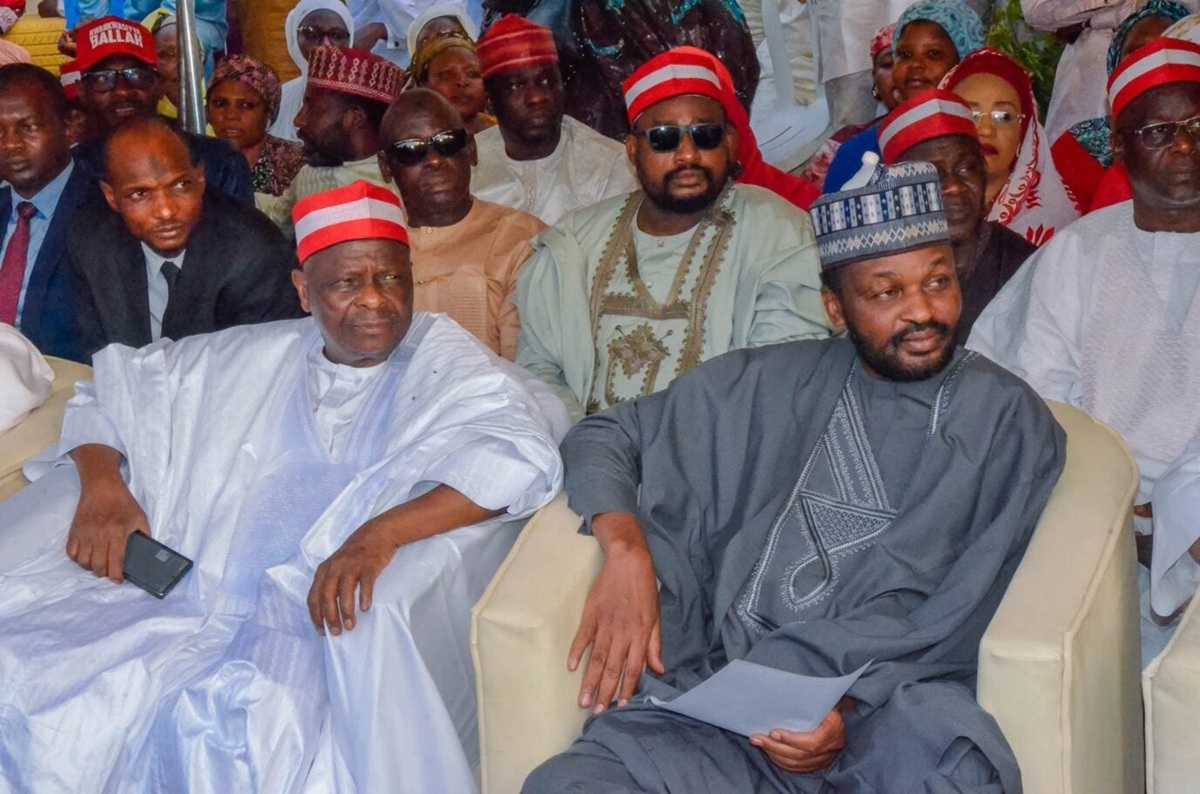Rabiu Musa Kwankwaso (L) at the ADC congress in Kano