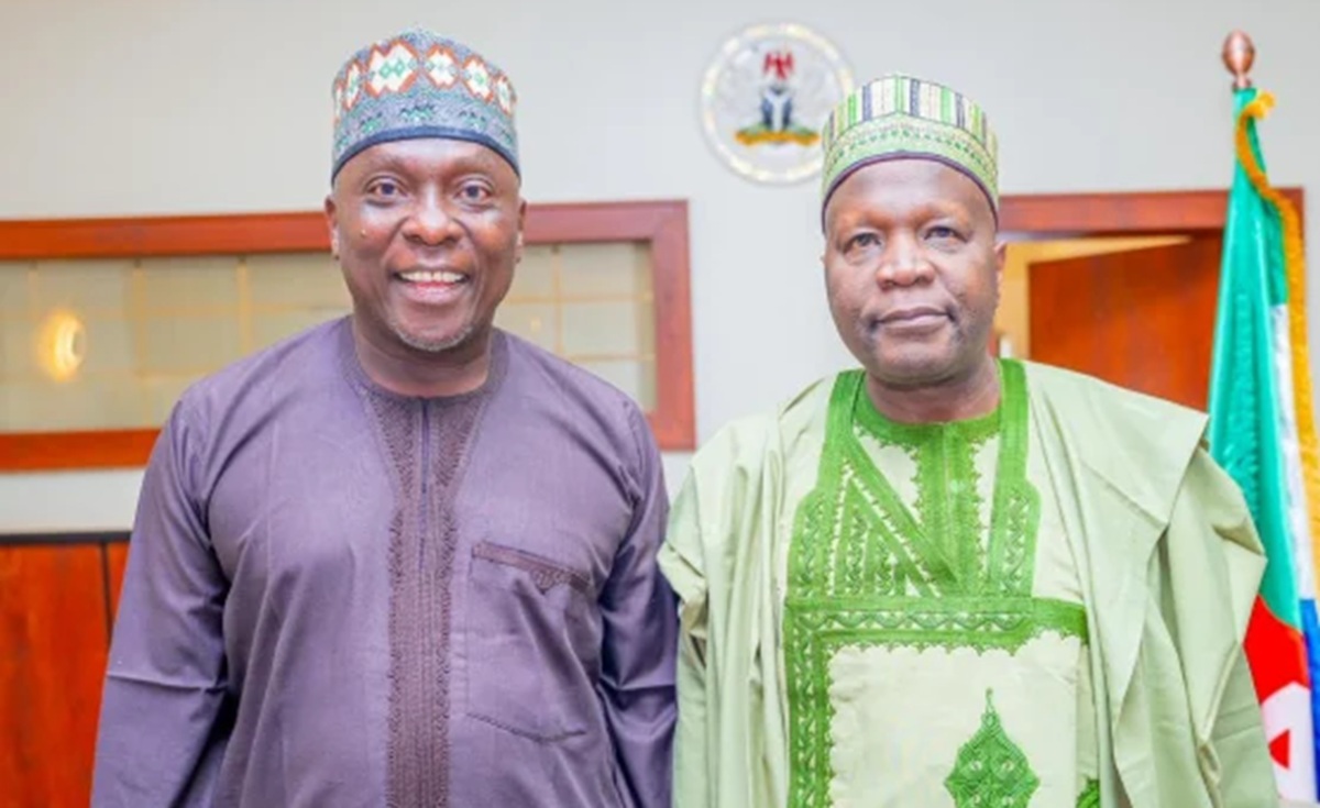 Yakubu Daniel alongside Governor Muhammadu Yahaya in Gombe