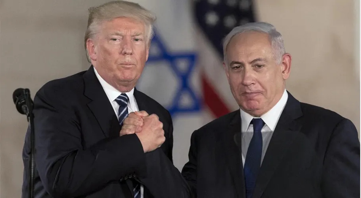 Israeli Prime Minister Benjamin Netanyahu with United States President Donald Trump.