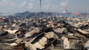 Fire Destroys Homes in Malaysia