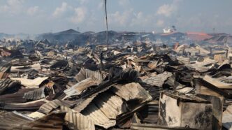 Fire Destroys Homes in Malaysia