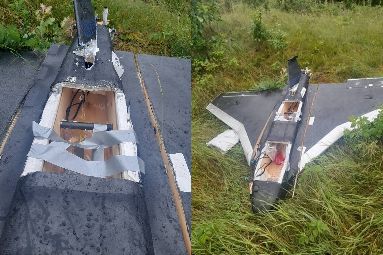 A homemade aircraft resembling a small drone crossed into Lithuanian airspace from Belarus and crashed near the border