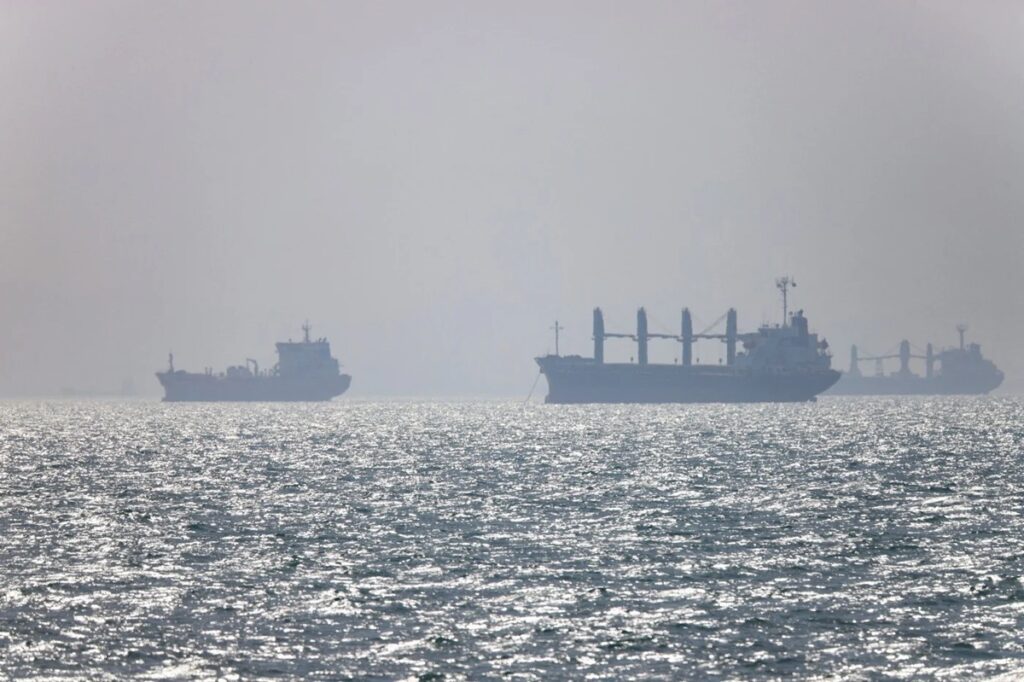 Vessels in the Strait of Hormuz near Bandar Abbas, Iran. -REUTERS PIC
