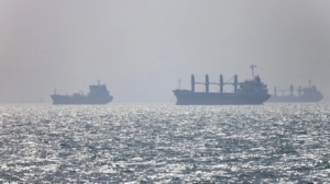 Vessels in the Strait of Hormuz near Bandar Abbas, Iran. -REUTERS PIC
