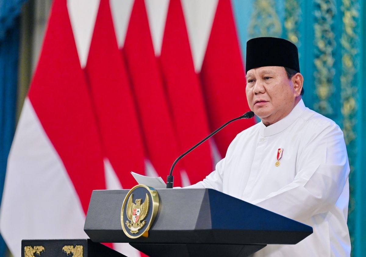 Indonesian President Prabowo Subianto