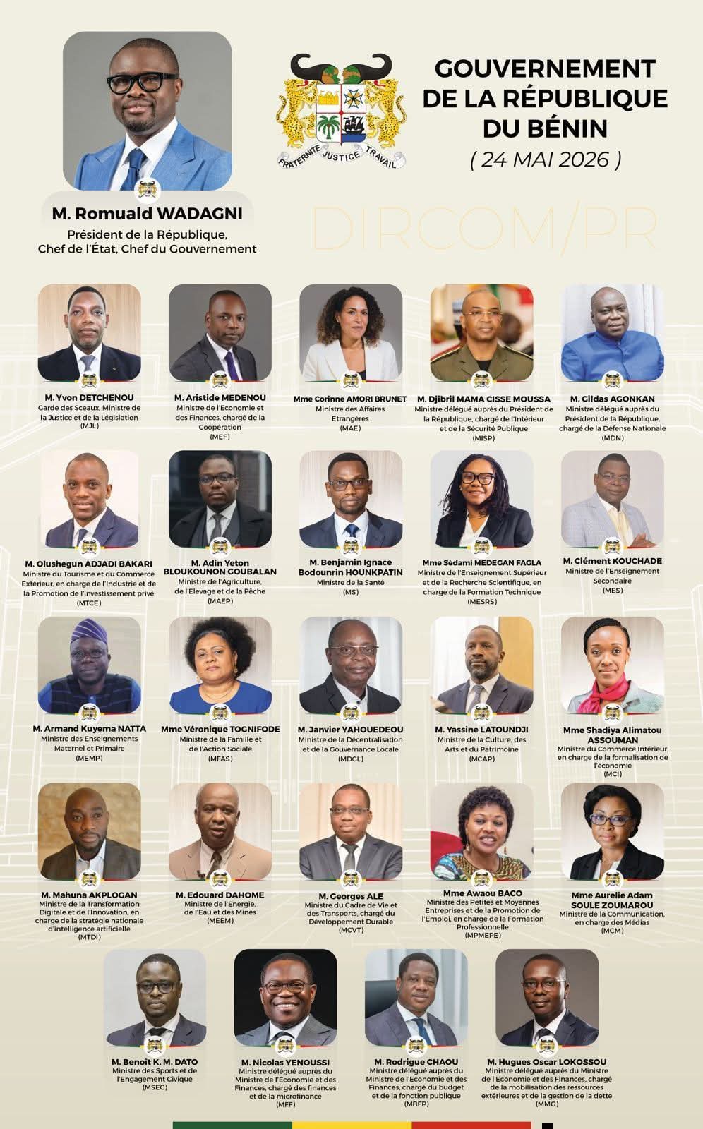 Benin Announces New Administration Team (NewsCentral TV)