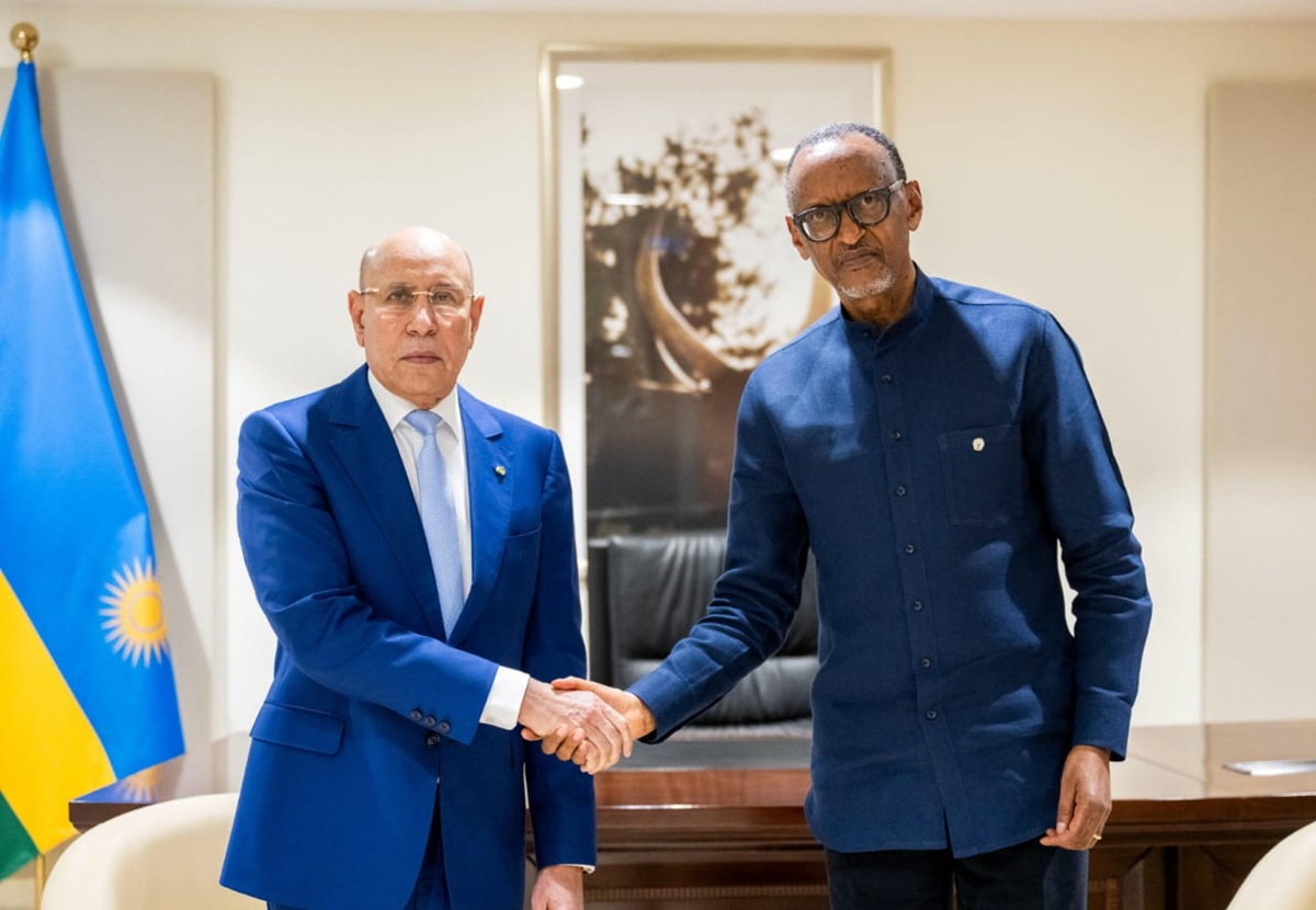 President Kagame received H.E. Mohamed Ould Ghazouani, President of the Islamic Republic of Mauritania, for discussions on key areas of bilateral
