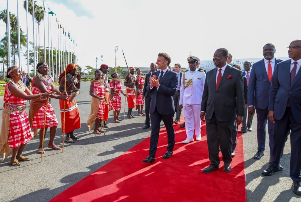 Macron arrives in Kenya for inaugural Africa-France Summit