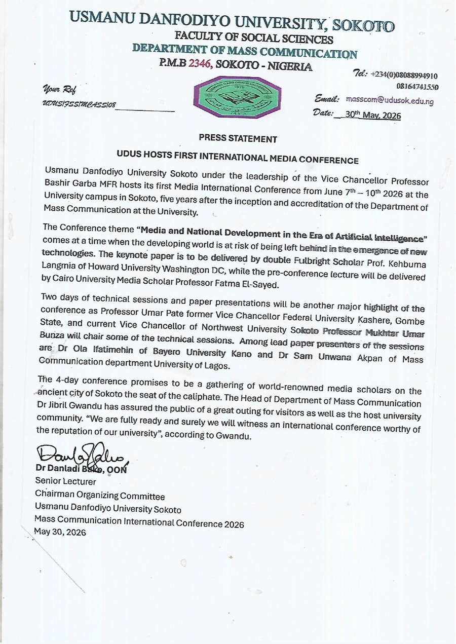 UDUS to Host First International Media Conference (News Central TV)
