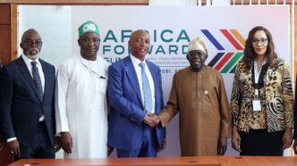 Photos: CAF President, Tinubu Meet in Kenya (News Central TV)