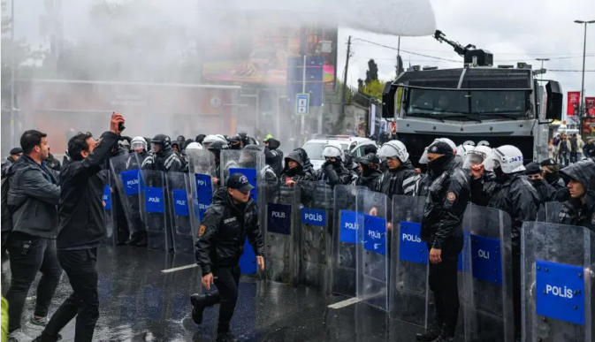 Turkish Police Fire Tear Gas at May Day Rally (NewsCentral TV)