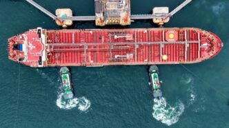 An oil tanker