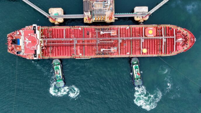 An oil tanker