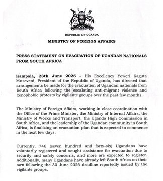 Uganda to Evacuate Citizens from South Africa (News Central TV)