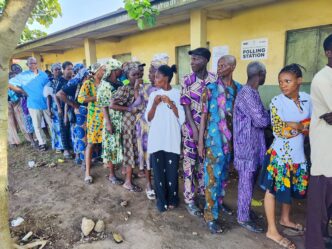 IN PICTURES: Voters Arrive Early at Polling Units Across Ekiti