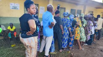IN PICTURES: Voters Arrive Early at Polling Units Across Ekiti