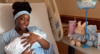 Ini Dima-Okojie Welcomes First Child Credit: Channels TV