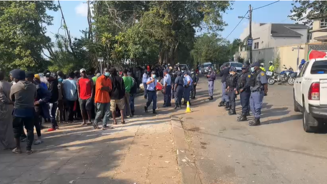 South Africa Police Fire Teargas at Malawians