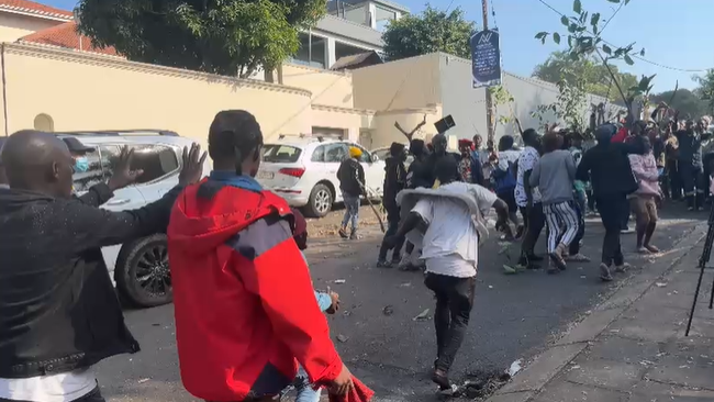 South Africa Police Fire Teargas at Malawians