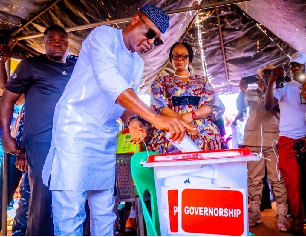 Governor Biodun Oyebanji Votes at Ekiti Election