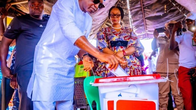 Governor Biodun Oyebanji Votes at Ekiti Election